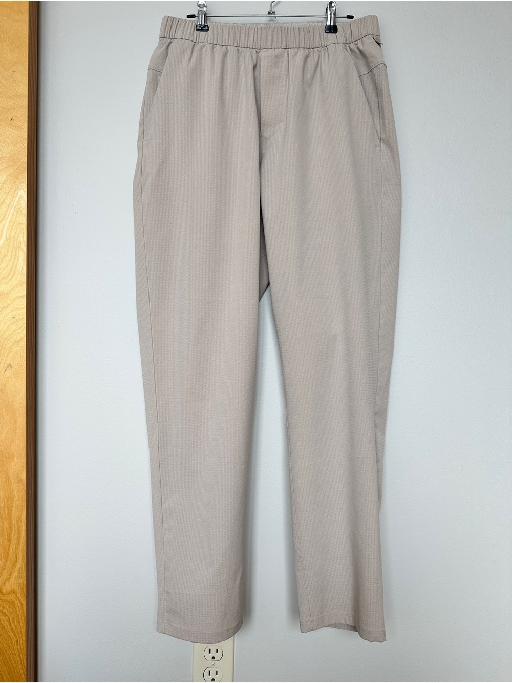 lululemon athletica Men's Straight Elastic-Waist Chinos in Light Taupe